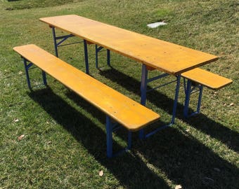 Amazing Outdoors European Biergarten Table And Bench Set Gallery ... Amazing Outdoors European Biergarten Table And Bench Set Gallery ...